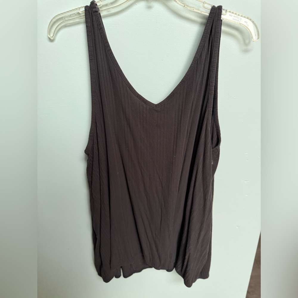 Old Navy Black Ribbed V-Neck Tank Top